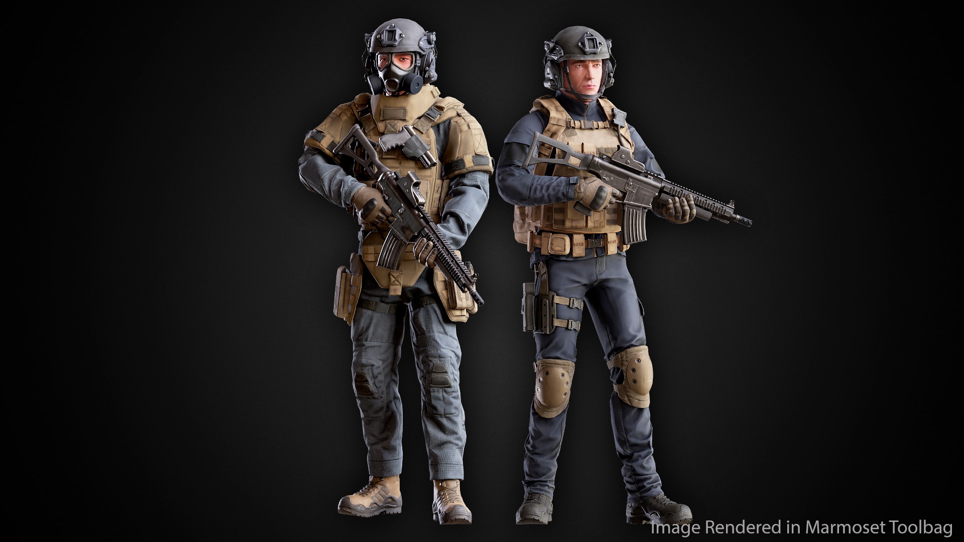 Two Military Soldiers